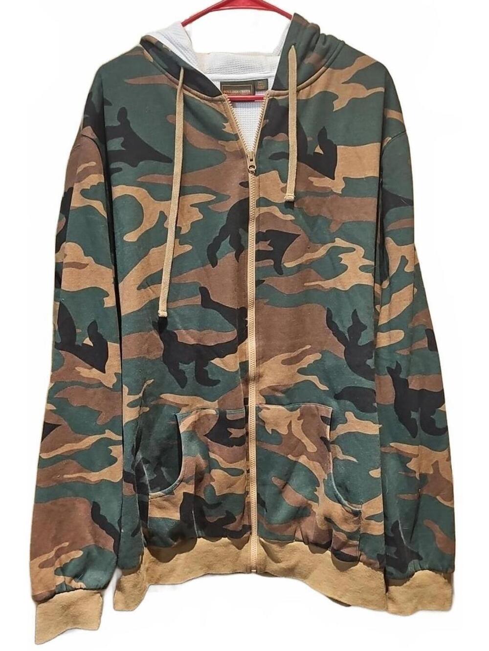 Boulder Creek Camo Thermal Lined Full Zip Hoodie Size 2XLT